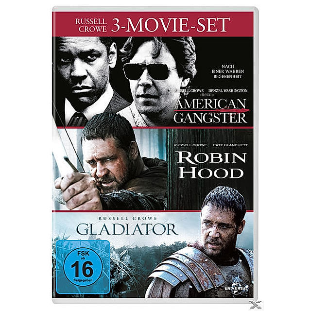 Russell Crowe Collection: American Gangster, Robin Hood, Gladiator DVD-Box  Film | Weltbild.de