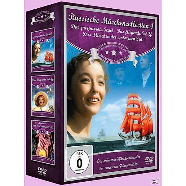 Russische Märchen Collection 4: Das purpurrote Segel / Das fliegende Schiff / Das Märchen von der verlorenen Zeit DVD-Box