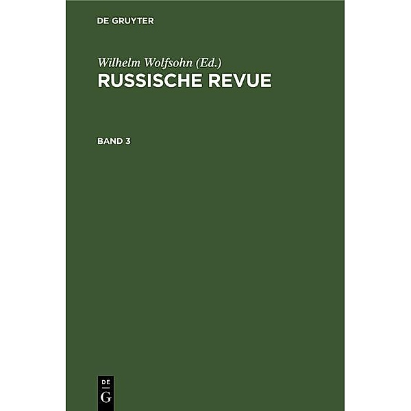 Russische Revue. Band 3