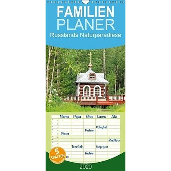 Russlands Naturparadiese - Familienplaner hoch (Wandkalender 2020 , 21 cm x 45 cm, hoch)