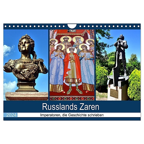Russlands Zaren - Imperatoren, die Geschichte schrieben (Wandkalender 2024 DIN A4 quer), CALVENDO Monatskalender, Henning von Löwis of Menar