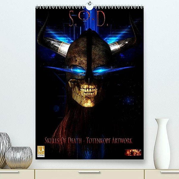 S.O.D. - Skulls Of Death Vol. I - Totenkopf Artworks (Premium, hochwertiger DIN A2 Wandkalender 2023, Kunstdruck in Hoch, Mario Heyer