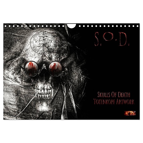 S.O.D. - Skulls Of Death Vol. II - Totenkopf Artworks (Wandkalender 2024 DIN A4 quer), CALVENDO Monatskalender, Mario Heyer