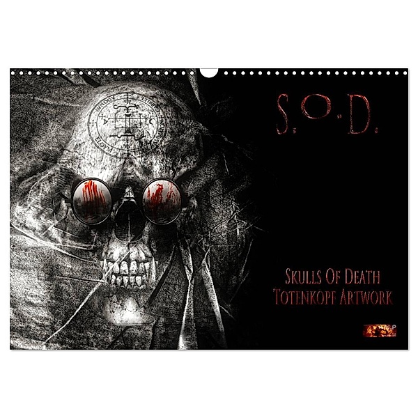 S.O.D. - Skulls Of Death Vol. II - Totenkopf Artworks (Wandkalender 2024 DIN A3 quer), CALVENDO Monatskalender, Mario Heyer