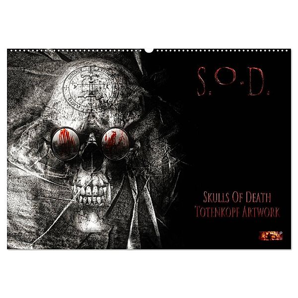 S.O.D. - Skulls Of Death Vol. II - Totenkopf Artworks (Wandkalender 2024 DIN A2 quer), CALVENDO Monatskalender, Mario Heyer