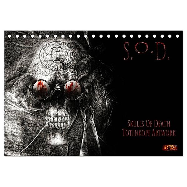 S.O.D. - Skulls Of Death Vol. II - Totenkopf Artworks (Tischkalender 2024 DIN A5 quer), CALVENDO Monatskalender, Mario Heyer