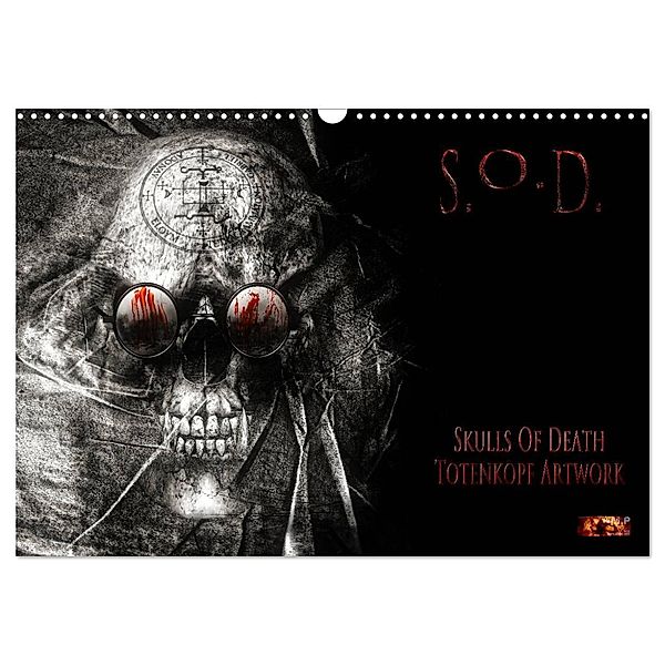 S.O.D. - Skulls Of Death Vol. II - Totenkopf Artworks (Wandkalender 2025 DIN A3 quer), CALVENDO Monatskalender, Calvendo, Mario Heyer