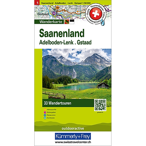 Saanenland Adelboden-Lenk, Gstaad Nr. 05 Touren-Wanderkarte 1:50 000