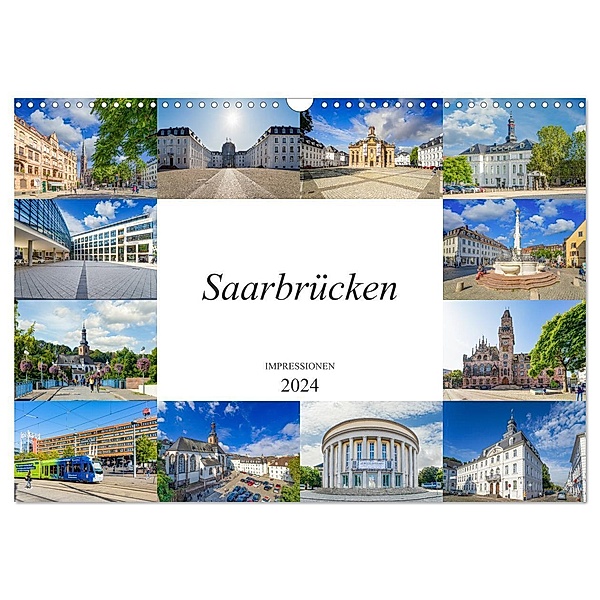 Saarbrücken Impressionen (Wandkalender 2024 DIN A3 quer), CALVENDO Monatskalender, Dirk Meutzner
