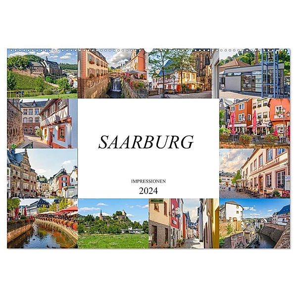 Saarburg Impressionen (Wandkalender 2024 DIN A2 quer), CALVENDO Monatskalender, Dirk Meutzner