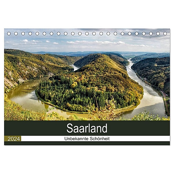 Saarland - unbekannte Schönheit (Tischkalender 2024 DIN A5 quer), CALVENDO Monatskalender, Thomas Becker