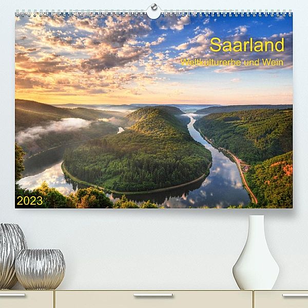 Saarland Weltkulturerbe und Wein (Premium, hochwertiger DIN A2 Wandkalender 2023, Kunstdruck in Hochglanz), Prime Selection