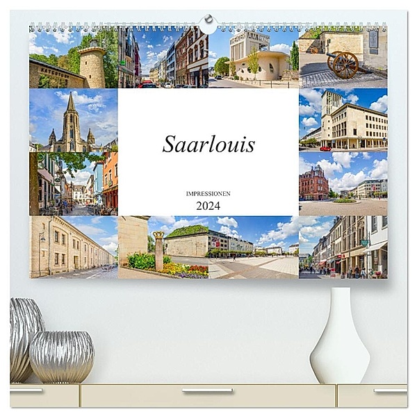 Saarlouis Impressionen (hochwertiger Premium Wandkalender 2024 DIN A2 quer), Kunstdruck in Hochglanz, Dirk Meutzner