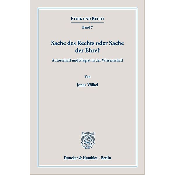 Sache des Rechts oder Sache der Ehre?, Jonas Völkel