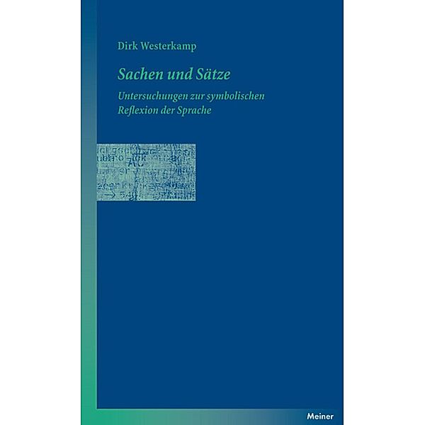 Sachen und Sätze / Blaue Reihe, Dirk Westerkamp