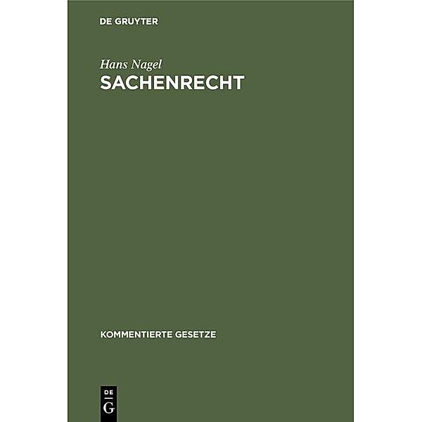 Sachenrecht / Jahrbuch des Dokumentationsarchivs des österreichischen Widerstandes, Hans Nagel