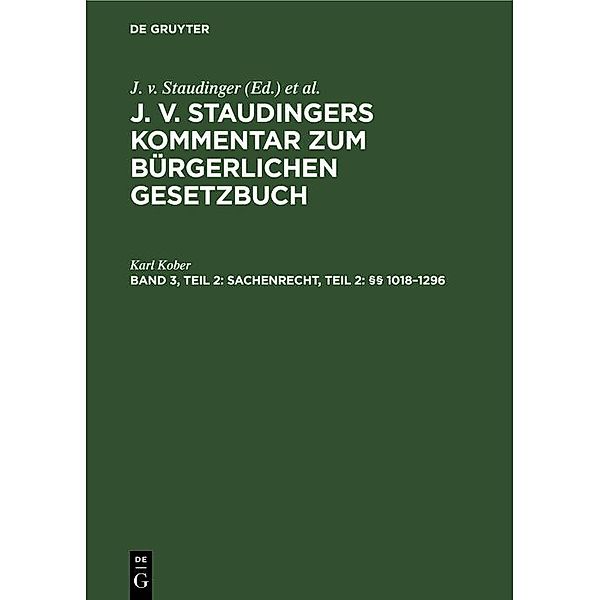 Sachenrecht, Teil 2: §§ 1018-1296, Karl Kober