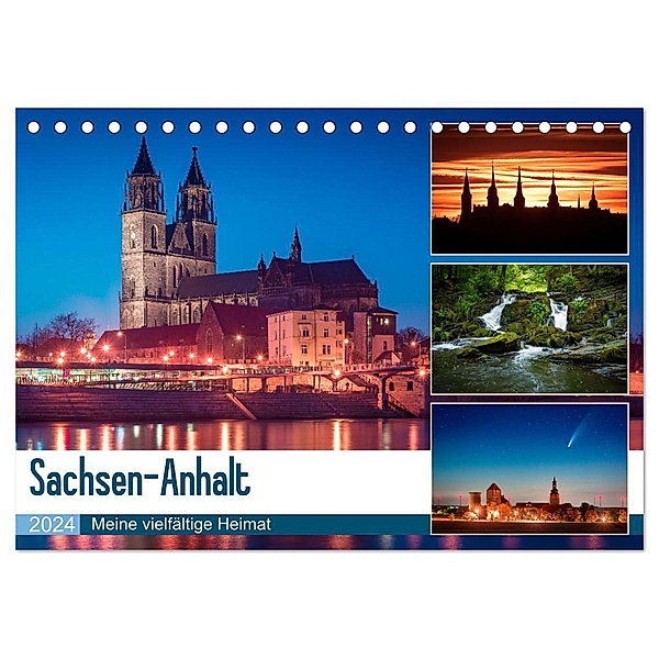 Sachsen-Anhalt - Meine vielfältige Heimat (Tischkalender 2024 DIN A5 quer), CALVENDO Monatskalender, Martin Wasilewski