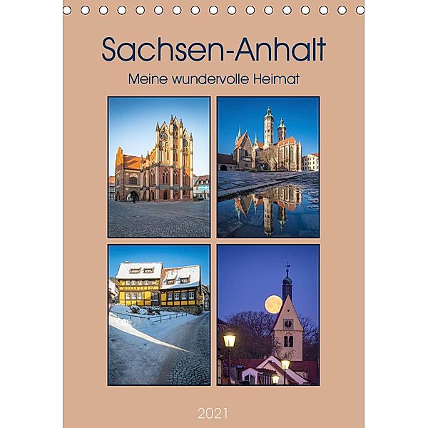 Sachsen-Anhalt - Meine wundervolle Heimat (Tischkalender 2021 DIN A5 hoch), Martin Wasilewski