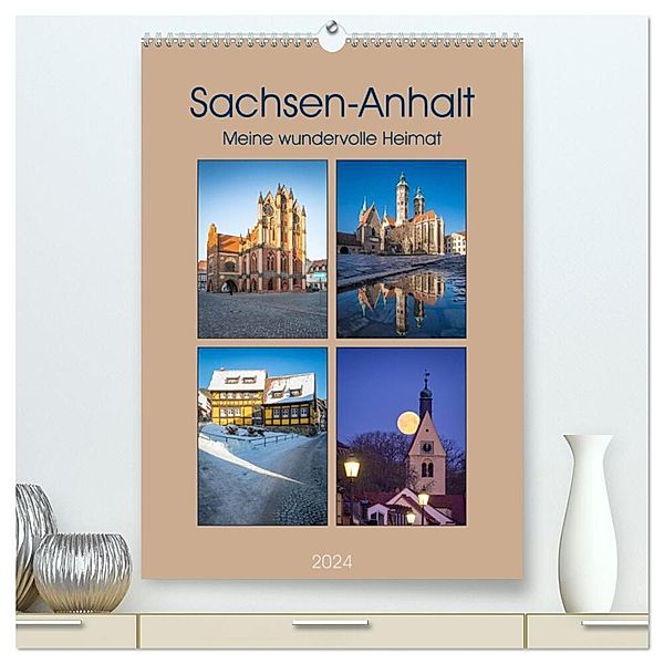 Sachsen-Anhalt - Meine wundervolle Heimat (hochwertiger Premium Wandkalender 2024 DIN A2 hoch), Kunstdruck in Hochglanz, Martin Wasilewski