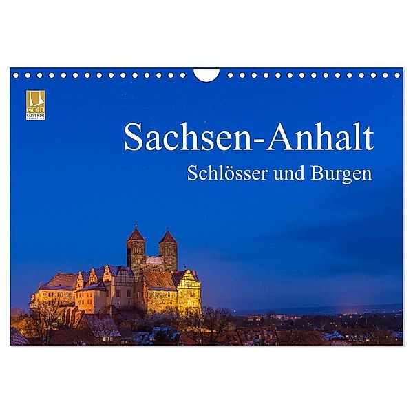 Sachsen-Anhalt - Schlösser und Burgen (Wandkalender 2024 DIN A4 quer), CALVENDO Monatskalender, Martin Wasilewski