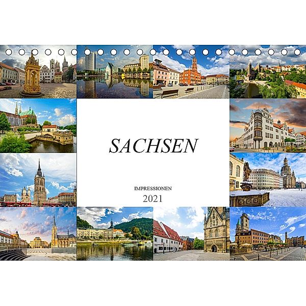 Sachsen Impressionen (Tischkalender 2021 DIN A5 quer), Dirk Meutzner