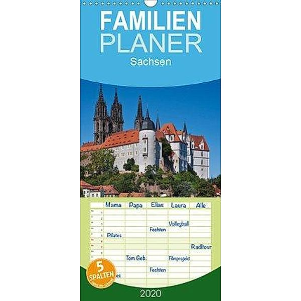 Sachsen, Terminplaner - Familienplaner hoch (Wandkalender 2020 , 21 cm x 45 cm, hoch), Gunter Kirsch