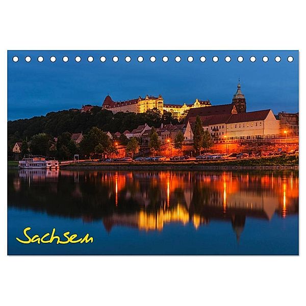 Sachsen (Tischkalender 2025 DIN A5 quer), CALVENDO Monatskalender, Calvendo, Gunter Kirsch