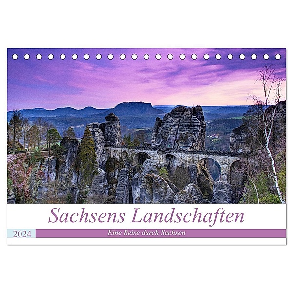 Sachsens Landschaften (Tischkalender 2024 DIN A5 quer), CALVENDO Monatskalender, Mario Koch Fotografie