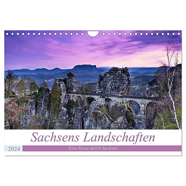 Sachsens Landschaften (Wandkalender 2024 DIN A4 quer), CALVENDO Monatskalender, Mario Koch Fotografie