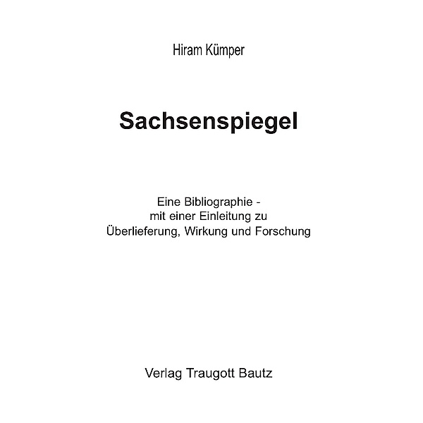 Sachsenspiegel, Hiram Kümper