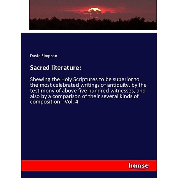 Sacred literature:, David Simpson