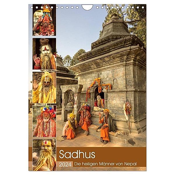 Sadhus - Die heiligen Männer von Nepal (Wandkalender 2024 DIN A4 hoch), CALVENDO Monatskalender, Steffen Wenske