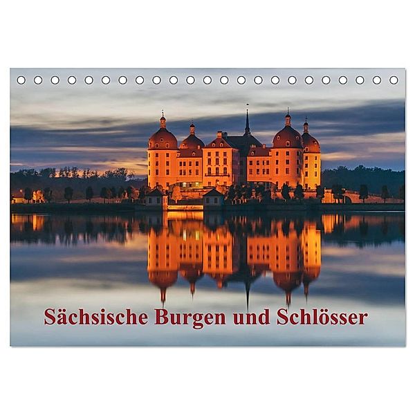 Sächsische Burgen und Schlösser (Tischkalender 2024 DIN A5 quer), CALVENDO Monatskalender, Gunter Kirsch