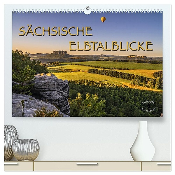 Sächsische Elbtalblicke (hochwertiger Premium Wandkalender 2024 DIN A2 quer), Kunstdruck in Hochglanz, Norbert Jentzsch