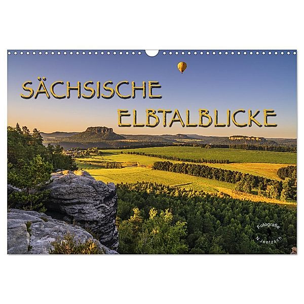 Sächsische Elbtalblicke (Wandkalender 2024 DIN A3 quer), CALVENDO Monatskalender, Norbert Jentzsch