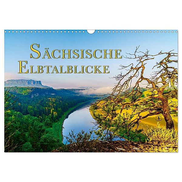Sächsische Elbtalblicke (Wandkalender 2024 DIN A3 quer), CALVENDO Monatskalender, Norbert Jentzsch