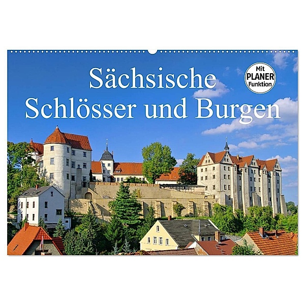 Sächsische Schlösser und Burgen (Wandkalender 2024 DIN A2 quer), CALVENDO Monatskalender, LianeM