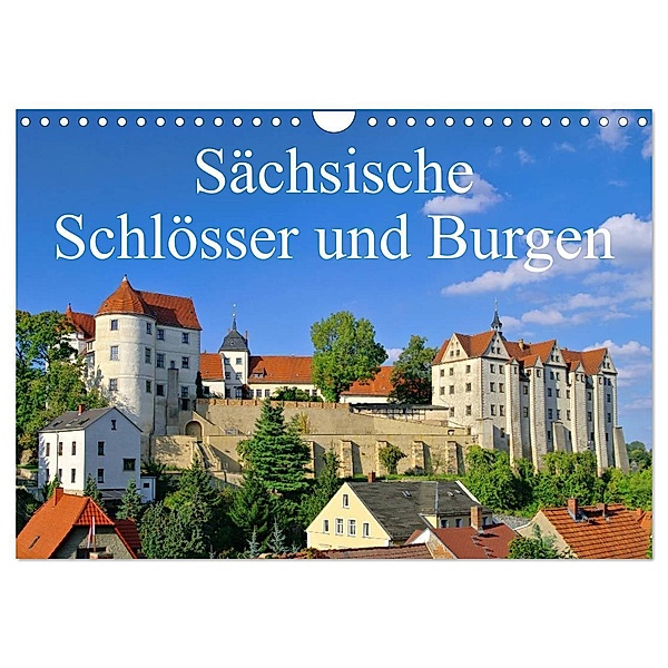 Sächsische Schlösser und Burgen (Wandkalender 2024 DIN A4 quer), CALVENDO Monatskalender, LianeM