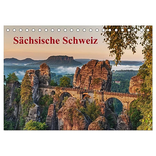 Sächsische Schweiz / CH-Version (Tischkalender 2024 DIN A5 quer), CALVENDO Monatskalender, Gunter Kirsch