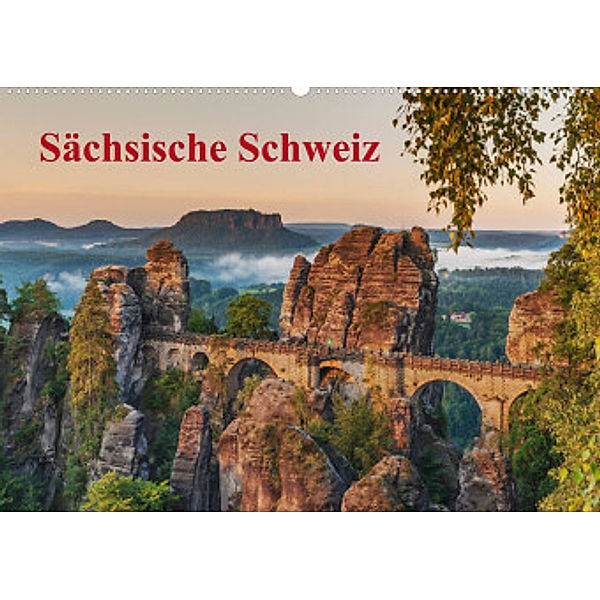 Sächsische Schweiz / CH-Version (Wandkalender 2022 DIN A2 quer), Gunter Kirsch