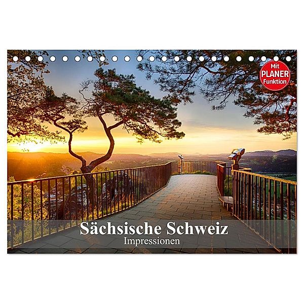 Sächsische Schweiz - Impressionen (Tischkalender 2024 DIN A5 quer), CALVENDO Monatskalender, Dirk Meutzner
