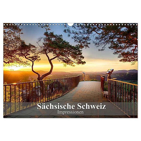 Sächsische Schweiz - Impressionen (Wandkalender 2024 DIN A3 quer), CALVENDO Monatskalender, Dirk Meutzner