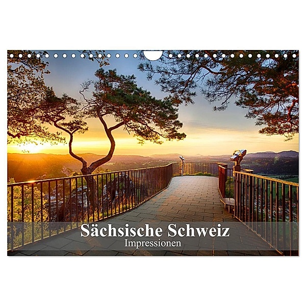 Sächsische Schweiz - Impressionen (Wandkalender 2024 DIN A4 quer), CALVENDO Monatskalender, Dirk Meutzner