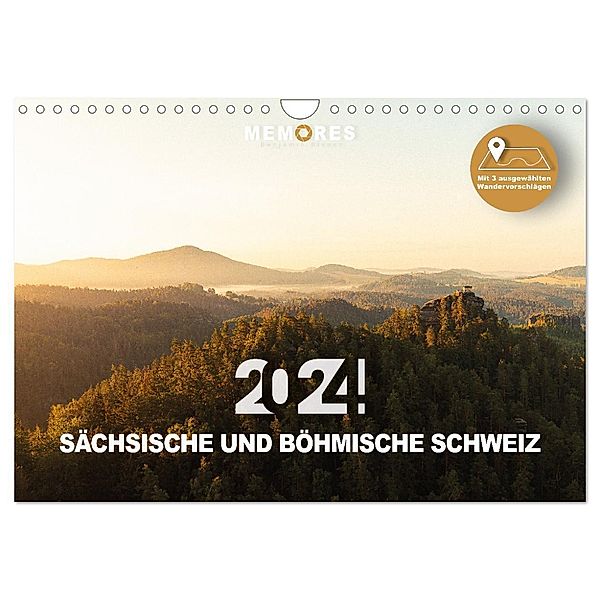 Sächsische und Böhmische Schweiz (Wandkalender 2024 DIN A4 quer), CALVENDO Monatskalender, Benjamin Bisanz