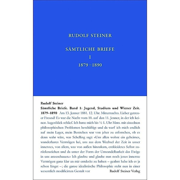 Sämtliche Briefe.Bd.1, Rudolf Steiner