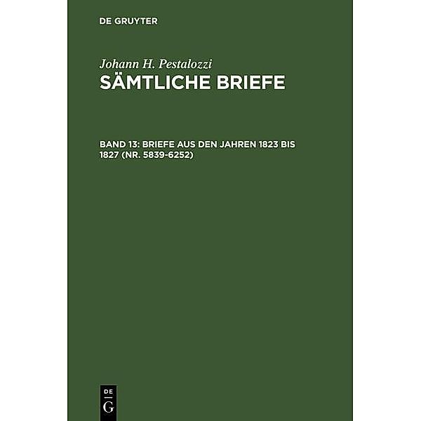 Sämtliche Briefe Bd 13, Johann Heinrich Pestalozzi