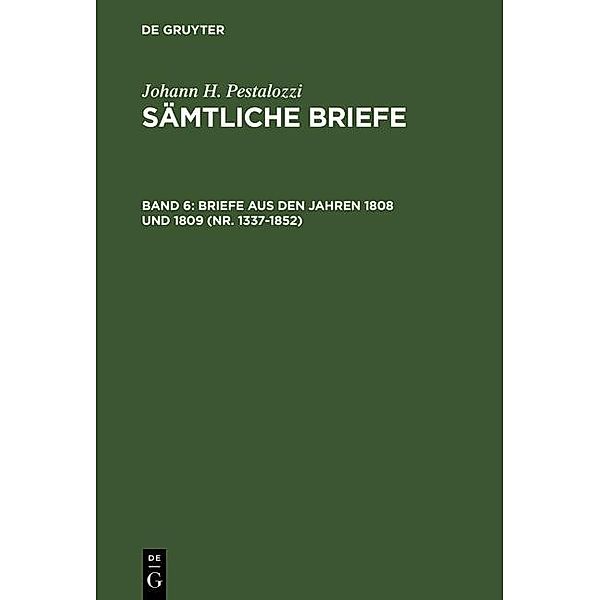 Sämtliche Briefe Bd 6, Johann Heinrich Pestalozzi