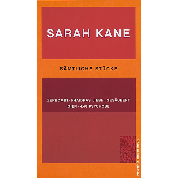 Sämtliche Stücke, Sarah Kane