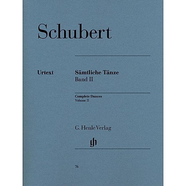 Sämtliche Tänze, Klavier, Band II Franz Schubert - Sämtliche Tänze